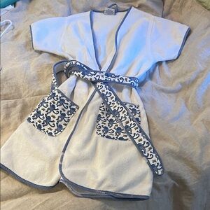 Roberta Roller Rabbit Blue and White Kids Pajama Robe